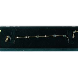 #15 14K CUSTOM MADE BEZEL OPEN LINK BRACELET