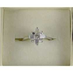 #31-STERLING SILVER CUBIC ZIRCONIA CROSS RING