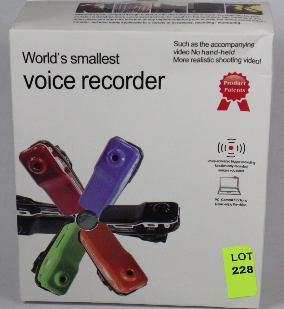 NEW WORLDS SMALLEST VOICE RECORDER