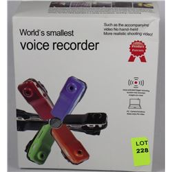 NEW WORLDS SMALLEST VOICE RECORDER