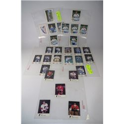 5 SHEETS OF ASSORTED HOCKEY CARDS