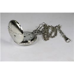 QUARTZ POCKET WATCH WITH MECCA ON IT