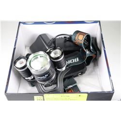 6000 LUMEN TACTICAL HEADLIGHT-3 MODES WITH 2