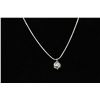 Image 1 : .925 SILVER SNAKE CHAIN W/ BALL PENDANT - 22"