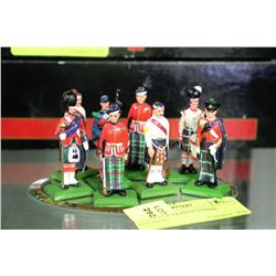 DISPLAY OF LEAD SCOTTISH FIGURINES