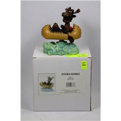 DOUBLE BOBBLE MOOSE ORNAMENT