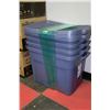 Image 1 : STACK OF 4 RUBBERMAID CONTAINERS WITH LIDS