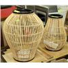 Image 1 : LOT OF 2 ETHAN ALLEN  WICKER DECORATIVE VASES