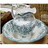 Image 1 : VINTAGE ENGLISH SEMI PORCELAIN WASH BOWL SET