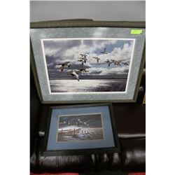 PAIR OF DUCK PRINTS INCLUDING LIMITED EDITION