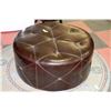 Image 1 : BROWN 35" LEATHERETTE OTTOMAN