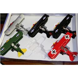TRAY OF WWI DIE CAST REPLICA WAR PLANES