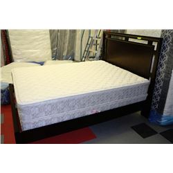 QUEEN SIZE BLACK BEDFRAME WITH QUEEN SIZE MATTRESS