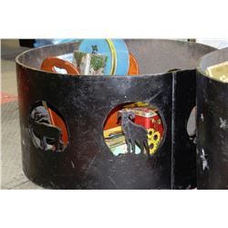 HOMEMADE FREEHAND CUT WILDLIFE FIRE RING WITH