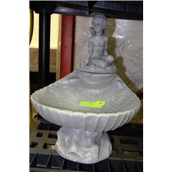 CONCRETE CHERUB BIRD BATH 11" X 14"