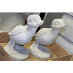 2 CONCRETE DUCKLINGS 9 " TALL