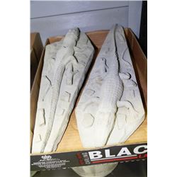 2 CONCRETE ALLIGATORS 16" LONG