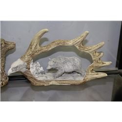 BEAR ANTLER DISPLAY ORNAMENT