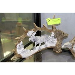 MOOSE ANTLER DISPLAY ORNAMENT