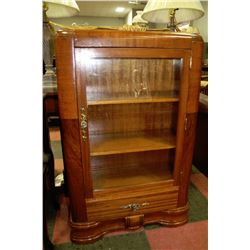 ANTIQUE WOOD DISPLAY CABINET