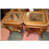 Image 3 : CARVED WOODEN SOFA TABLE, COFFEE TABLE, & TWO END
