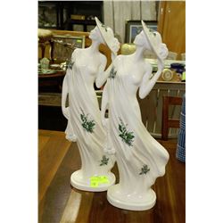 PAIR OF LADY FIGURINES