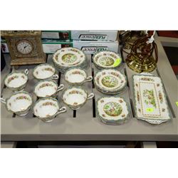 LARGE ROYAL ALBERT CHELSEA BIRD ENGLISH CHINA SET