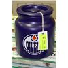 Image 1 : OILERS CERAMIC BISCUIT BARREL (MADE IN USA)