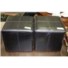Image 1 : SET OF 2 LEATHERETTE CUBE STOOLS