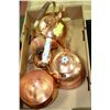 Image 1 : ESTATE BOX OF COPPER TEAPOTS ETC