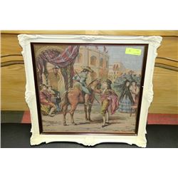 ESTATE FRAME PETITPOINT PICTURE