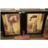 Image 1 : LARGE FRAMED SHOWHOME VASE PICTURE X2