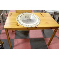 SOLID PINE TABLE - 47"L X 30"W