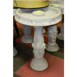 CONCRETE MUSHROOM BIRD BATH 16" X 23"