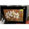 Image 1 : WOODEN FRAME WHITE LILY PICTURE