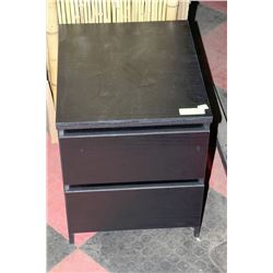 ESTATE BLACK 2-DRAWER  NIGHT TABLE
