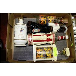 FLAT OF UNIQUE LIQUOR BOTTLES INCLUDING DUCKS