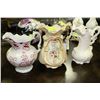 Image 1 : COLLECTION OF 3 WASHBOWL PITCHERS