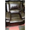 Image 3 : DARK BROWN LEATHERETTE RECLINING SOFA&CHAIR