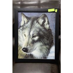 WOLF [PICTURE BY DEROT - 18.5"L X 22.5"H
