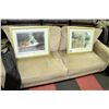 Image 4 : BEIGE FABRIC NAILHEAD 3 PC SOFA SET