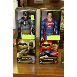 COLLECTIBLE MATTEL SUPERMAN & BATMAN X2
