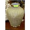 Image 1 : WOVEN BASKET STYLE DECORATIVE VASE - 15"