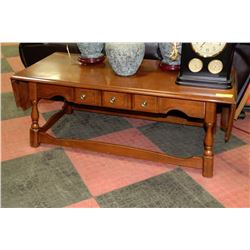 VILIS MAPLE COFFEE TABLE WITH FOLDING ENDS &