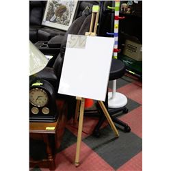 SOLID WOOD ART EASEL W/2 NEW CANVASSES