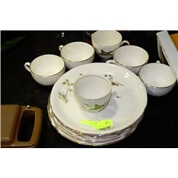 GEORGIAN CHINA USA ORIGIN 22 KT GOLD TRIM VINTAGE