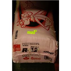 NEW BAG OF R12 PINK FIBERGLASS INSULATION FOR