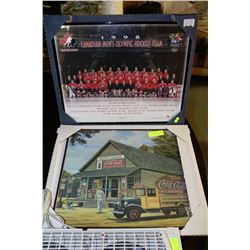 LOT OF 2 PICS INCL 1998 TEAM CANADA HOCKEY & COCA
