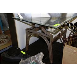 GLASS TOP END TABLE