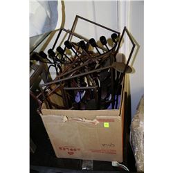 LOT OF 8 ASSORTED WROUGHT IRON CANDLE HOLDERS